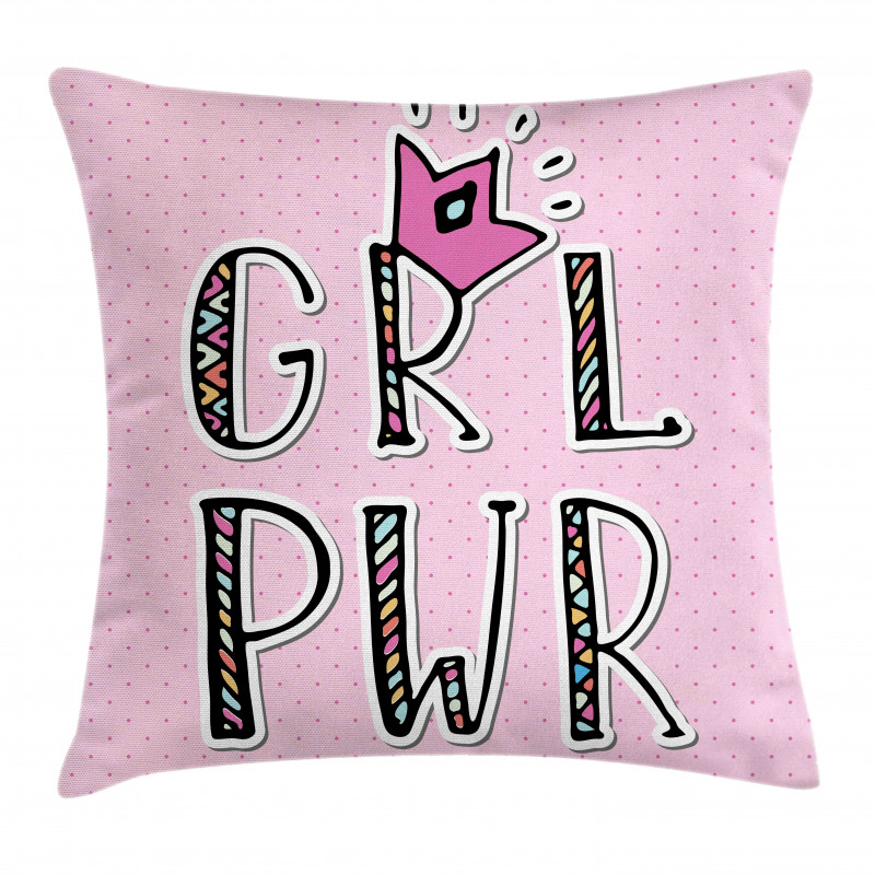 Girl Power in Ornate Pillow Cover