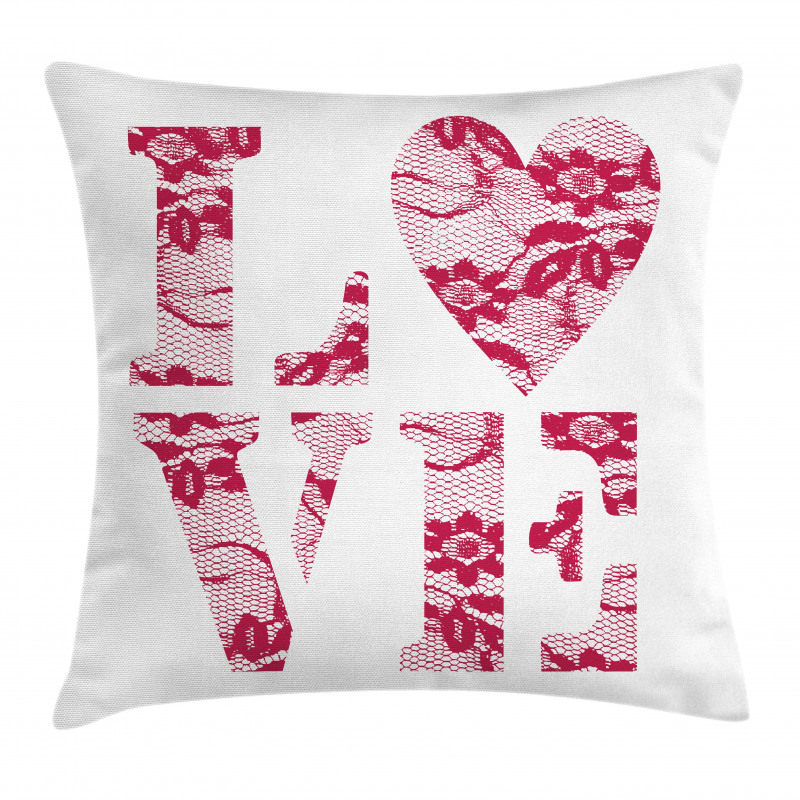 Word Love Vintage Pillow Cover