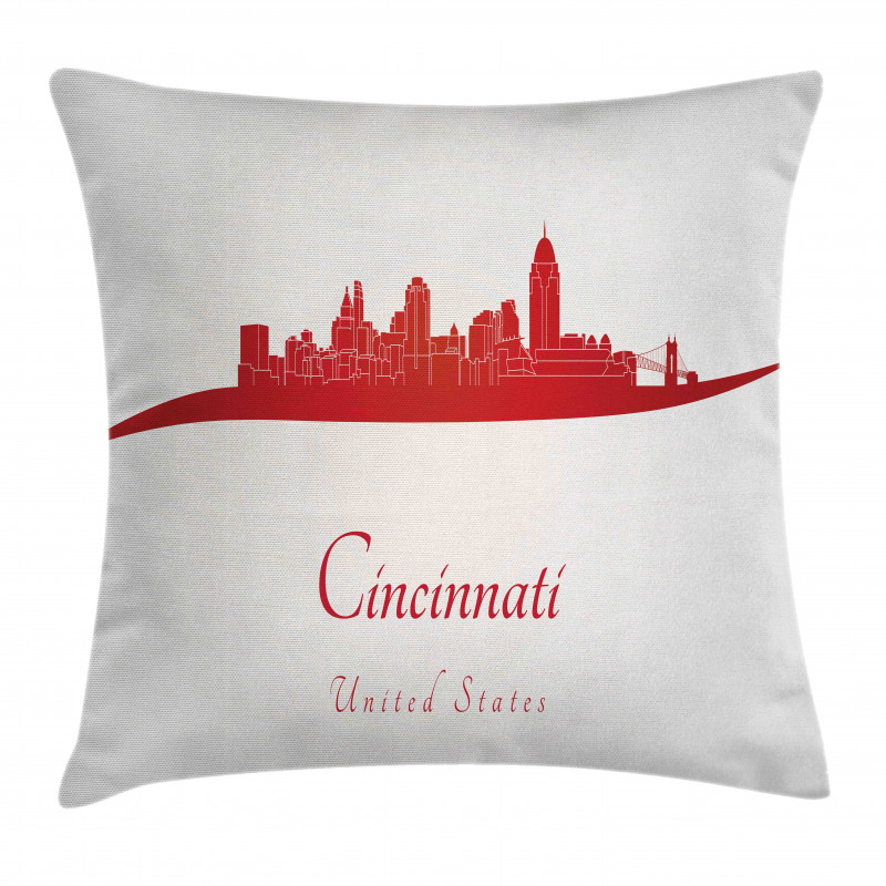 United States Busy City Pillow Cover