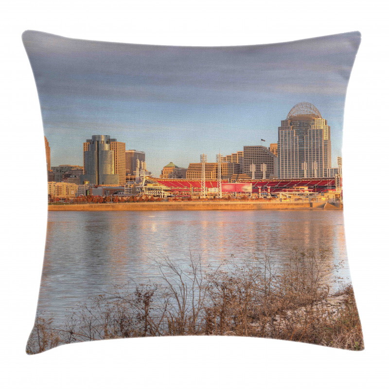 Vertical of City River Pillow Cover