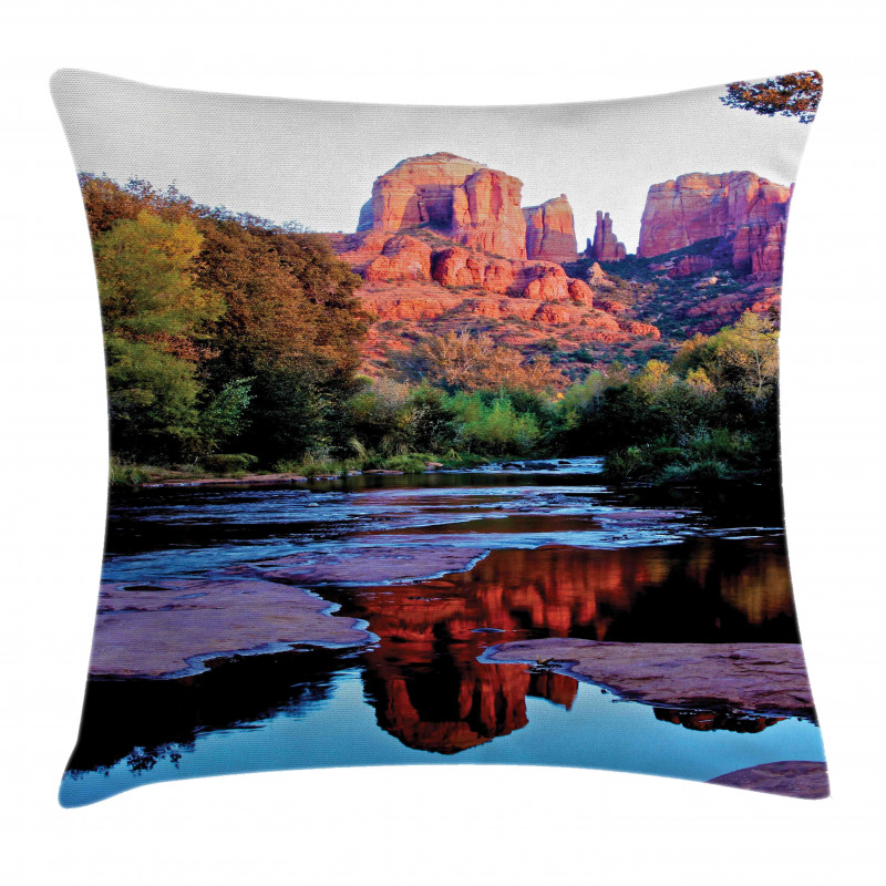 Majestic Cliffs Dawn Photo Pillow Cover