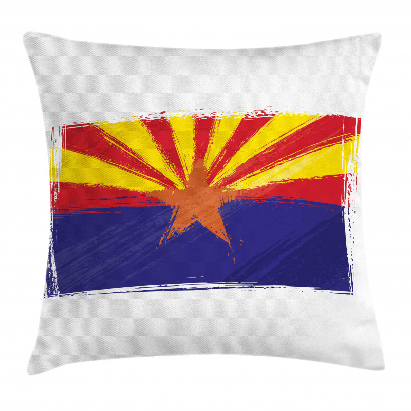 Grunge Design State Flag Pillow Cover