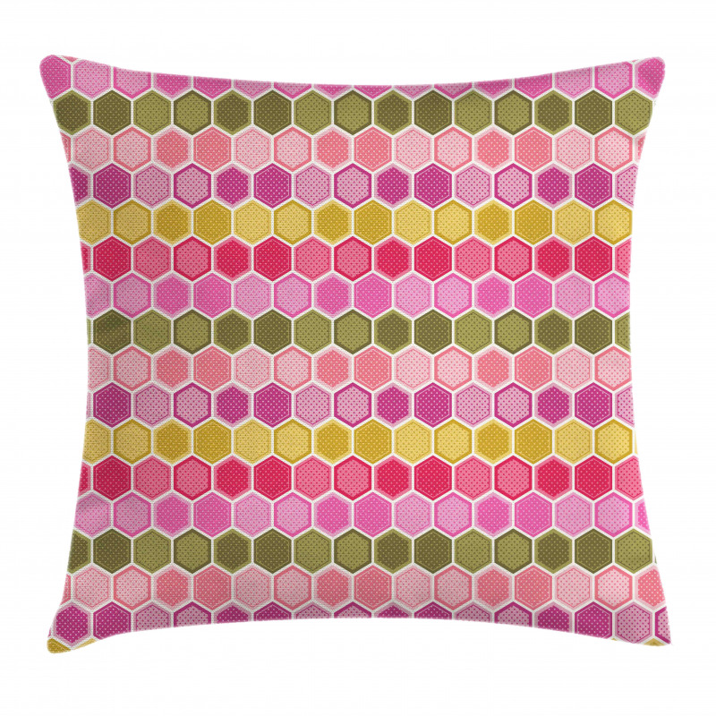 Hexagons and Dots Pillow Cover