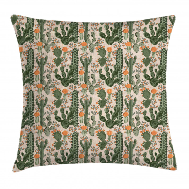 Desert Botany Cacti Flora Pillow Cover