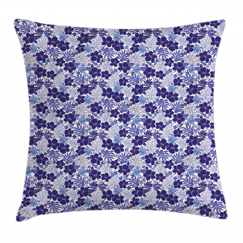 Monochrome Exotic Flora Pillow Cover