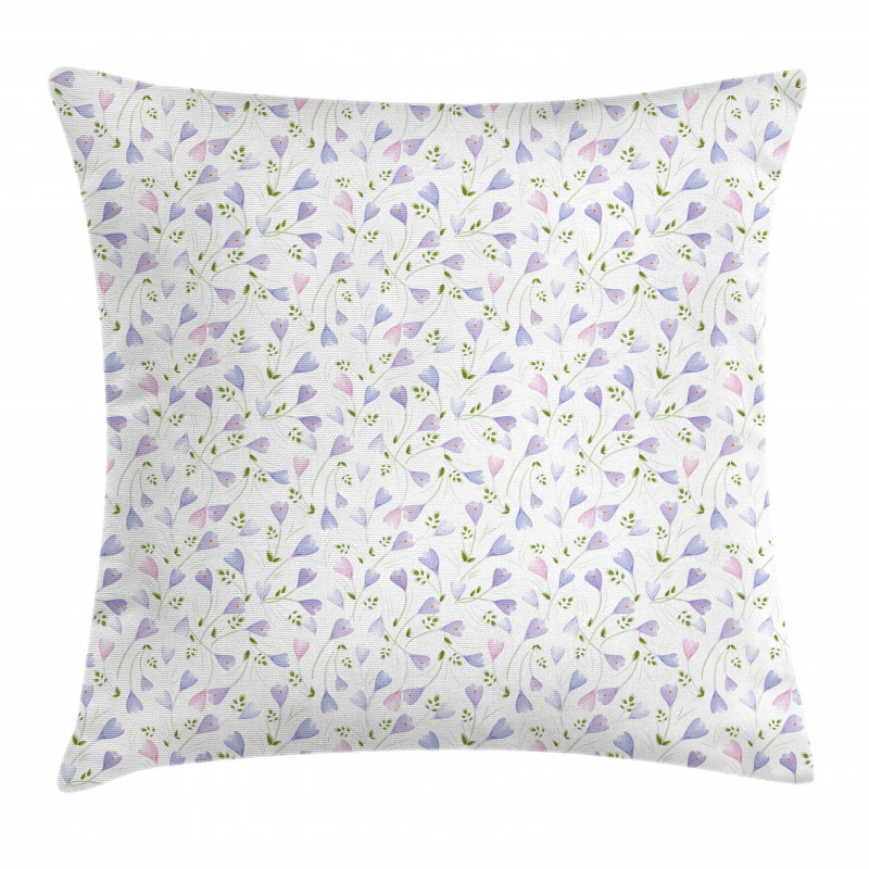 Delicate Pastel Floral Motif Pillow Cover