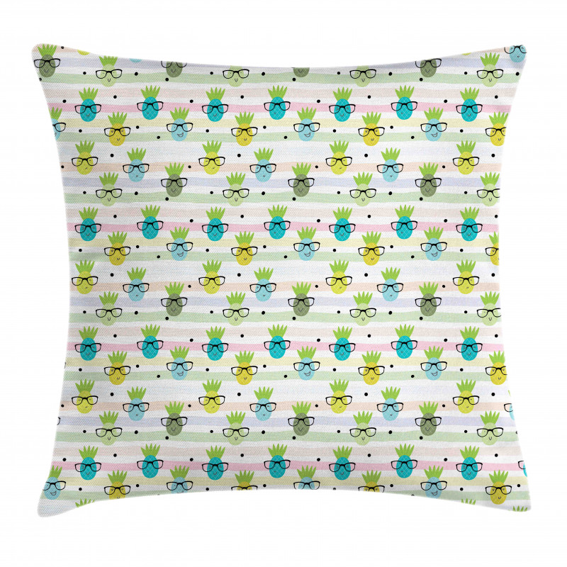 Funny Pineapple Glasses Pillow Cover