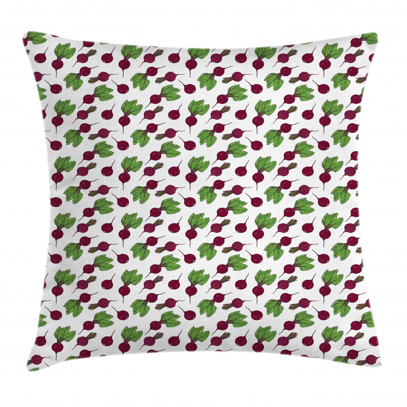 Whole and Halved Beets Pillow Cover