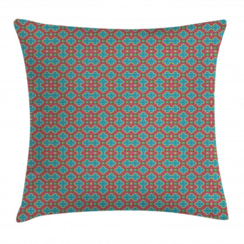 Colorful Floral Ornament Pillow Cover