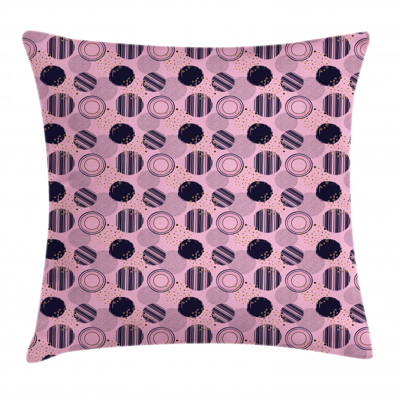 Geometric Circles and Dots Pillow Cover