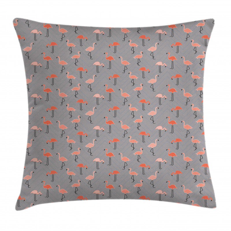 Forest Birds on Zigzags Pillow Cover