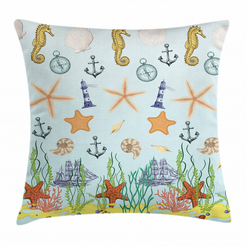 Elements of the Ocean Pillow Cover