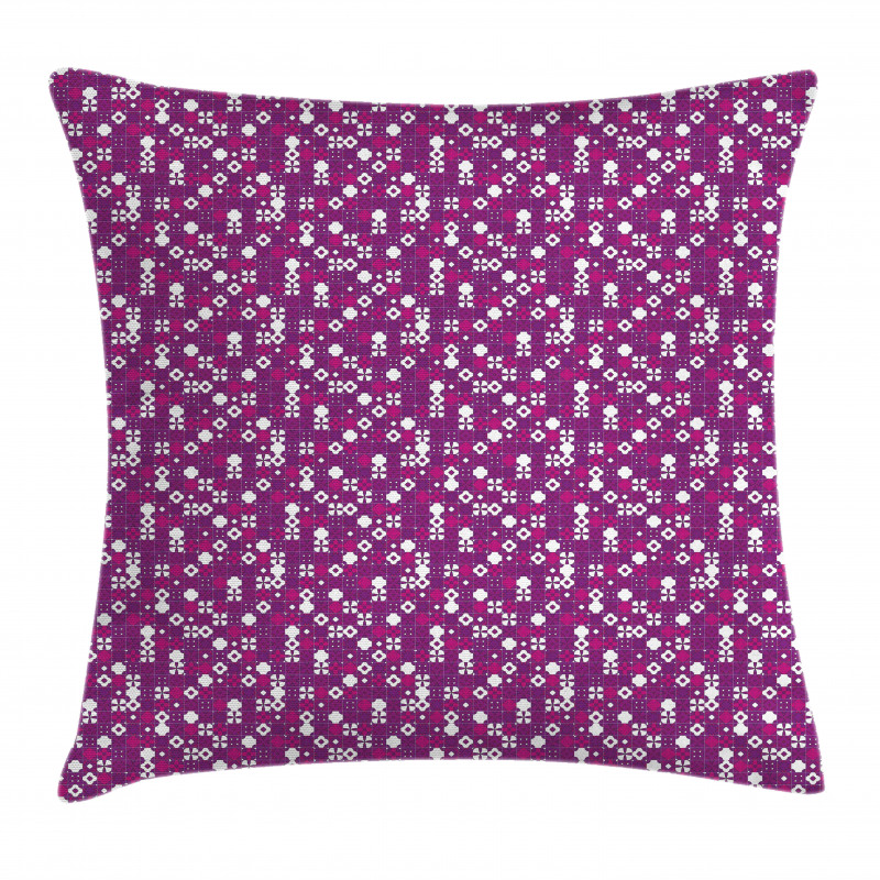 Tile Design Purple Shades Pillow Cover