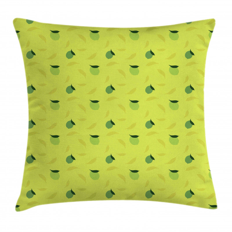 Silhouette of Citrus Fruit Pillow Cover