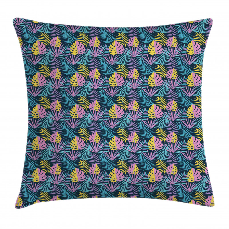 Colorful and Exotic Leaf Pillow Cover