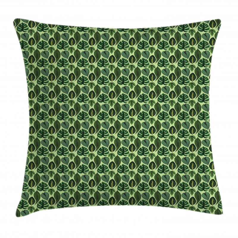 Palm Leaves Jungle Plants Pillow Cover