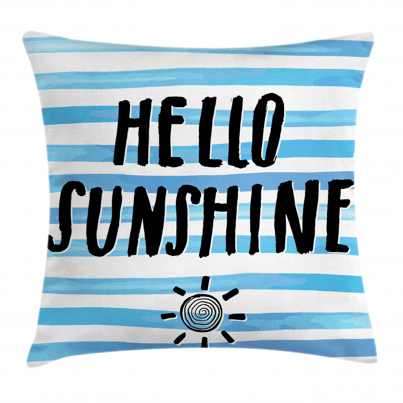 Typographic Stripes Pillow Cover