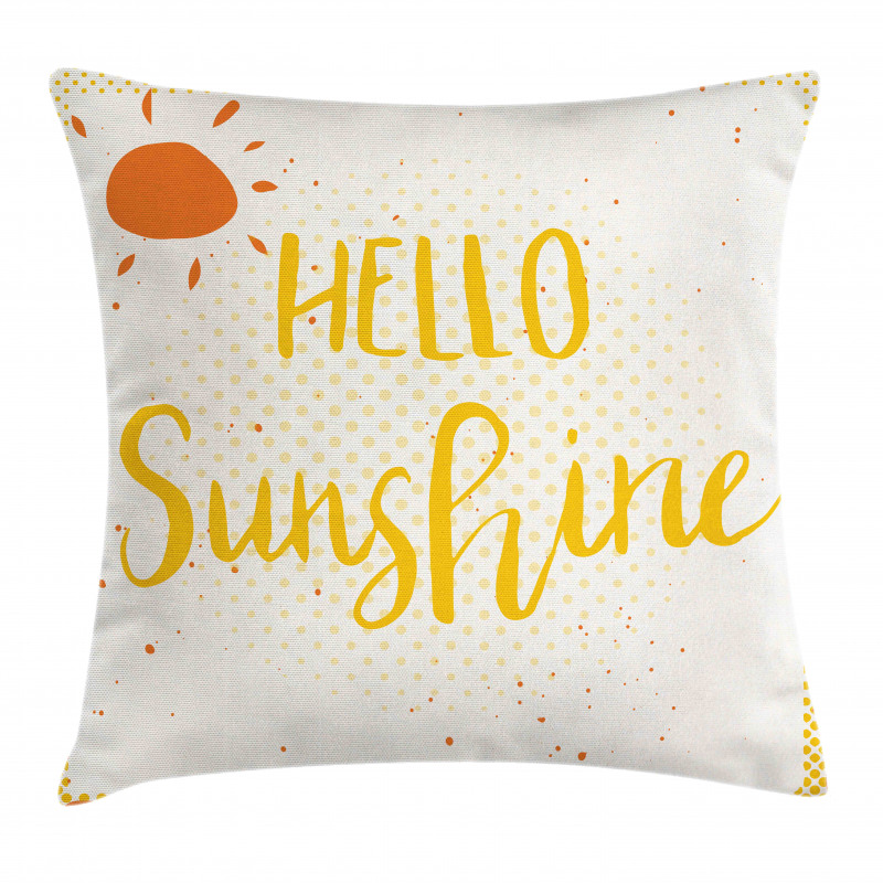 Halftone Dots Words Pillow Cover