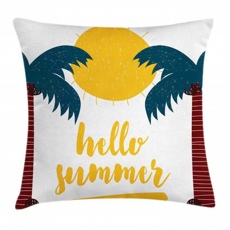 Calligraphy Hello Summer Pillow Cover