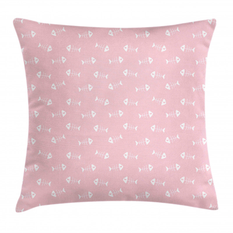 Fish Bones Hearts Pillow Cover