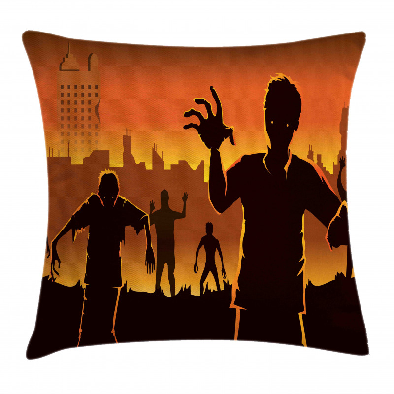 Abandoned City Halloween Pillow Cover