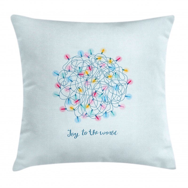 Joy to the World Wording Pillow Cover