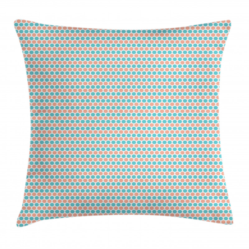 Dots Rows Pastel Tones Pillow Cover