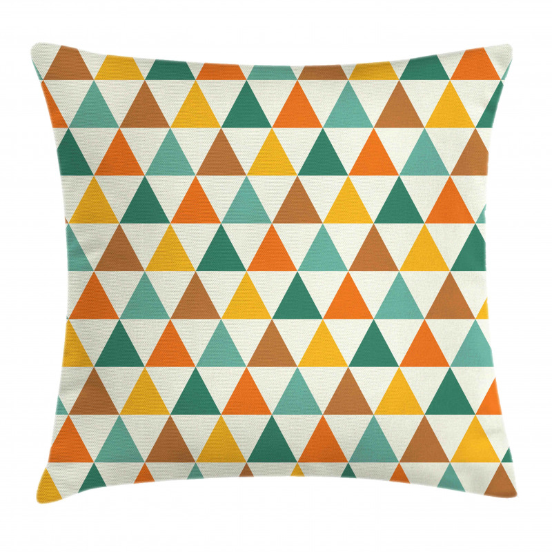 Repeating Retro Triangles Pillow Cover