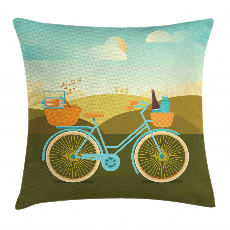 Camping Picnic Themed Bike Pillow Cover