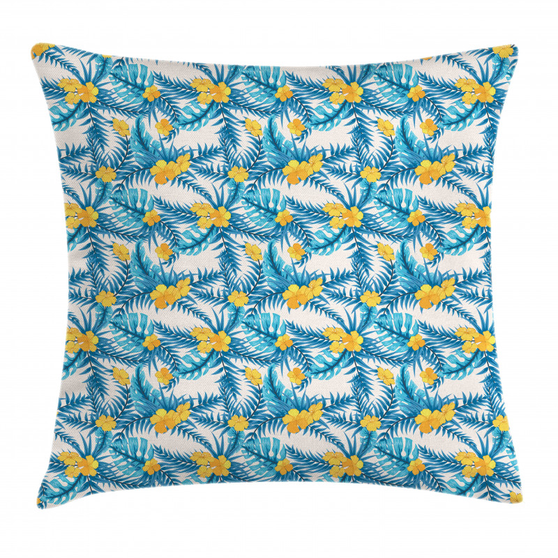 Exotic Leaf Monstera Palm Pillow Cover