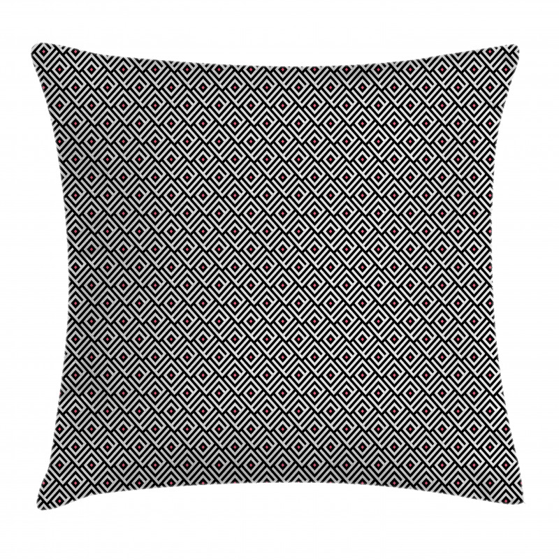 Minimalist Maze with Zigzags Pillow Cover