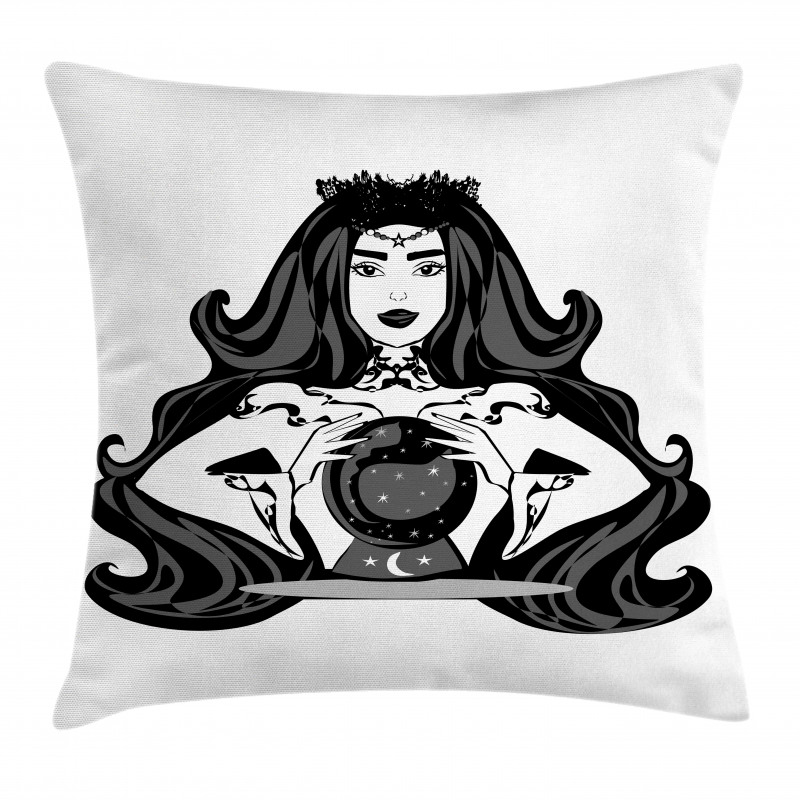 Fortune Teller Woman Magic Pillow Cover