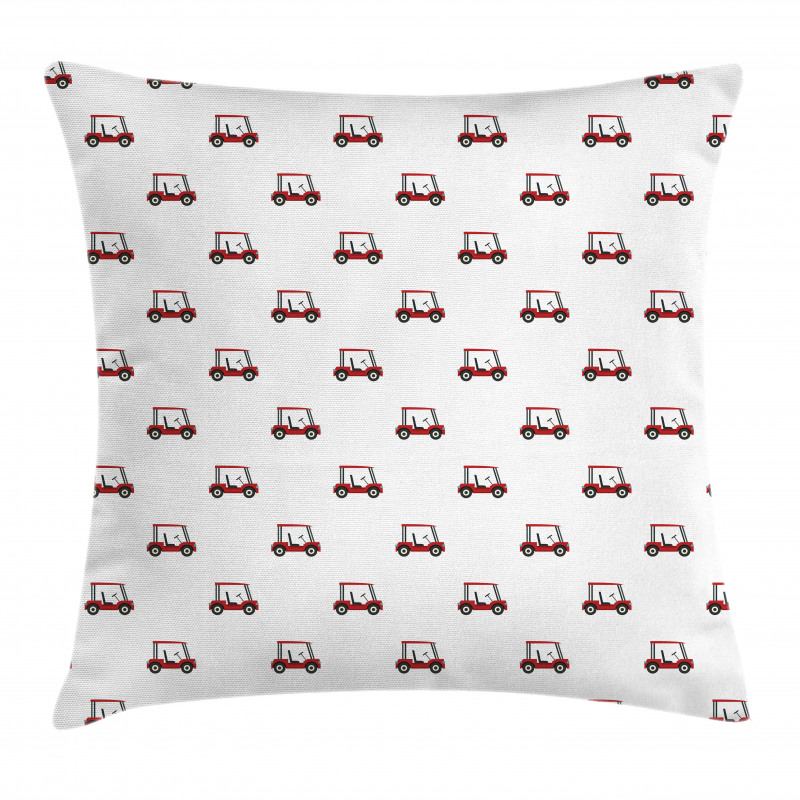 Carts Pattern Golfing Stroke Pillow Cover