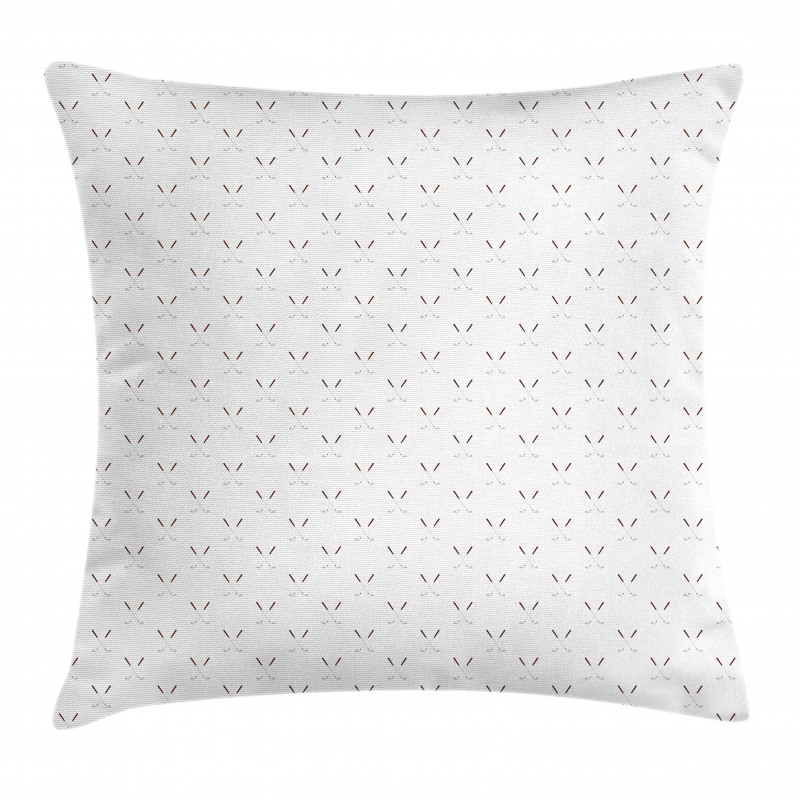 Crossed Golf Clubs Game Motif Pillow Cover