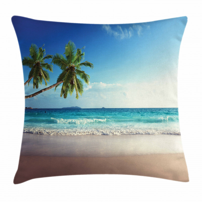 Scenic Island View Trees Pillow Cover