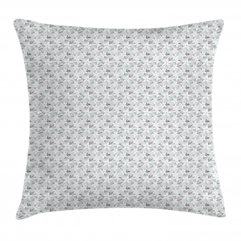 Flower Blossom with Dots Pillow Cover