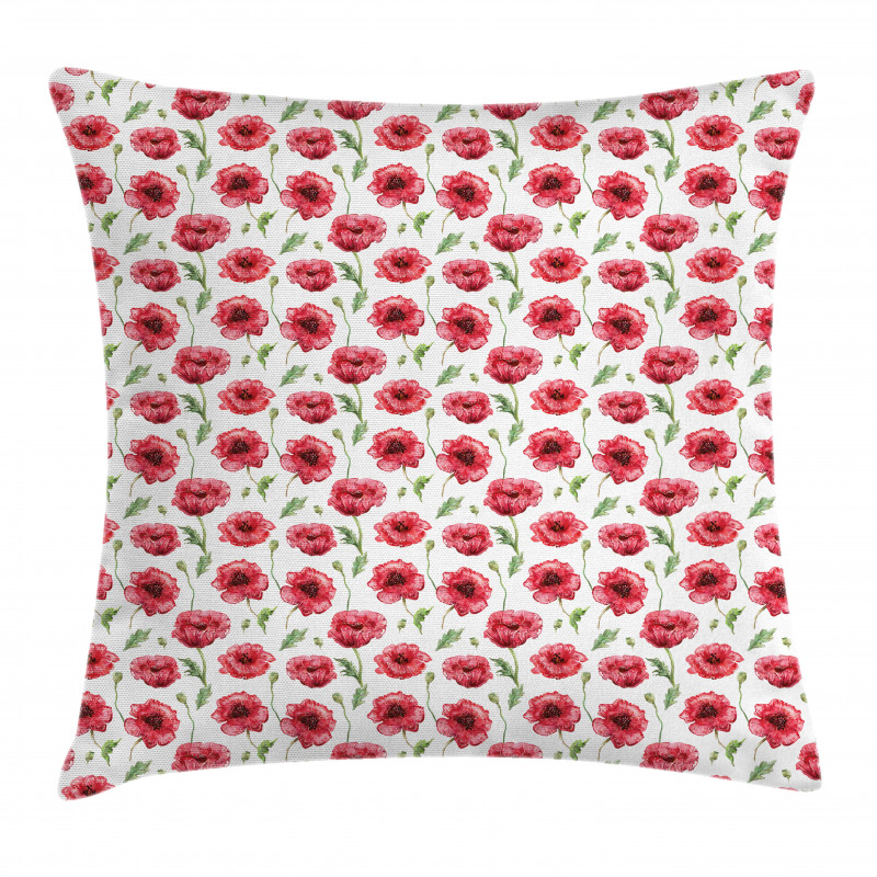 Aquarelle Blossom Ornamental Pillow Cover