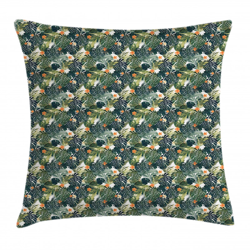 Tropical Composition Foliage Pillow Cover