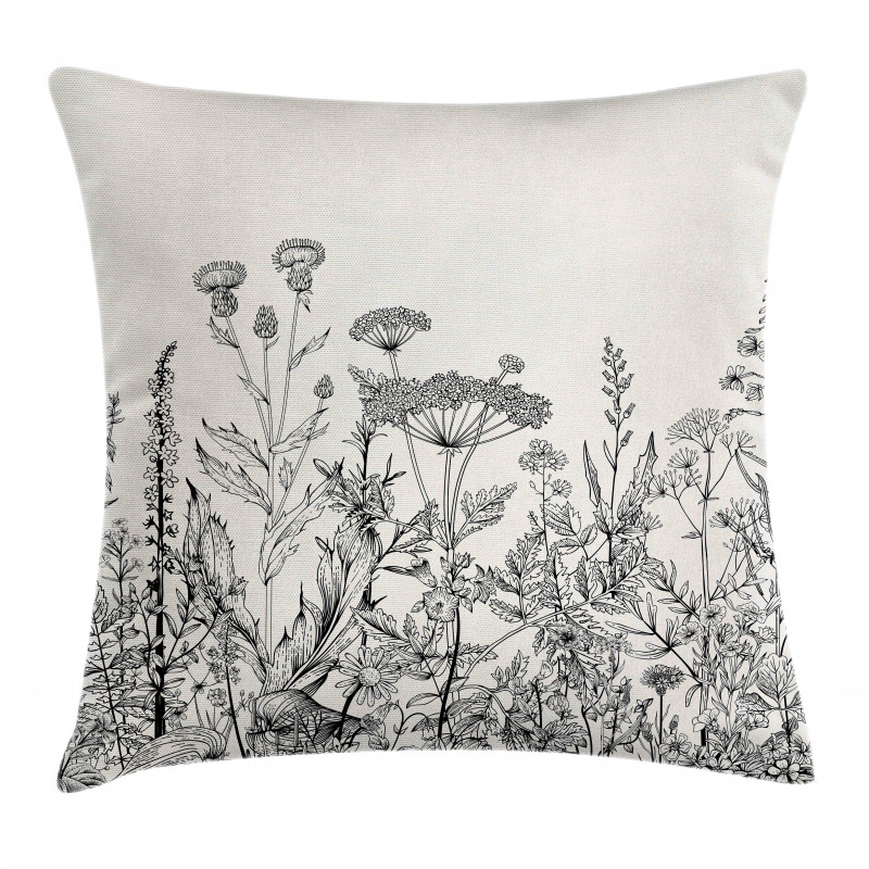 Wildflower Botanical Country Pillow Cover