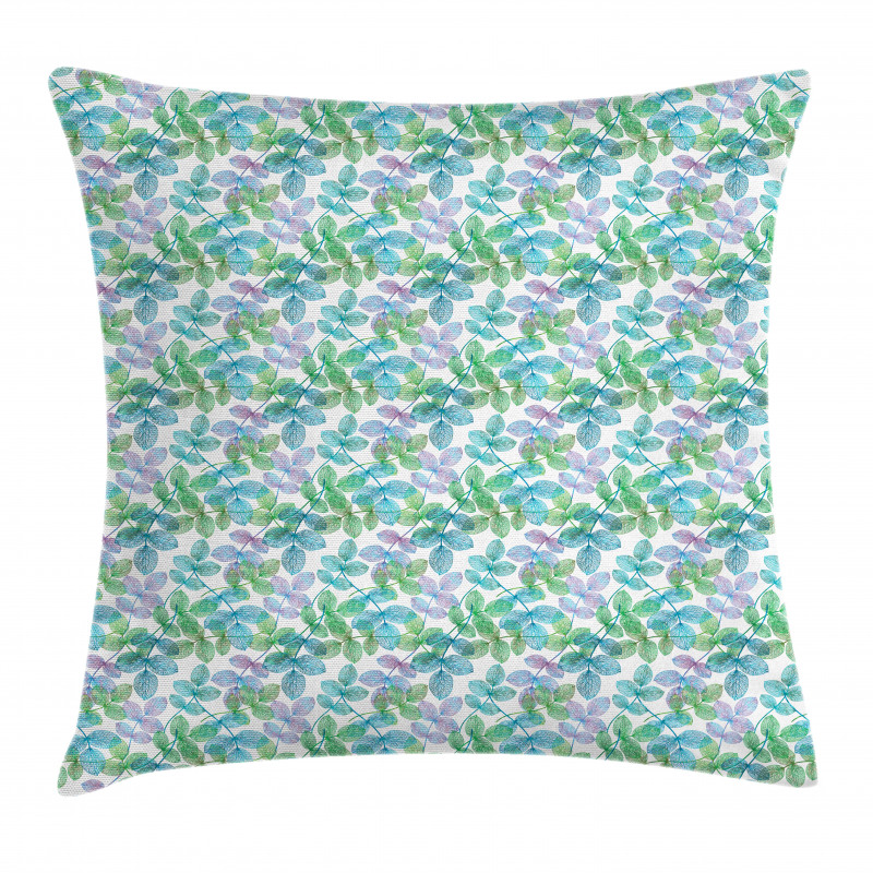 Ornate Nature Illustration Pillow Cover