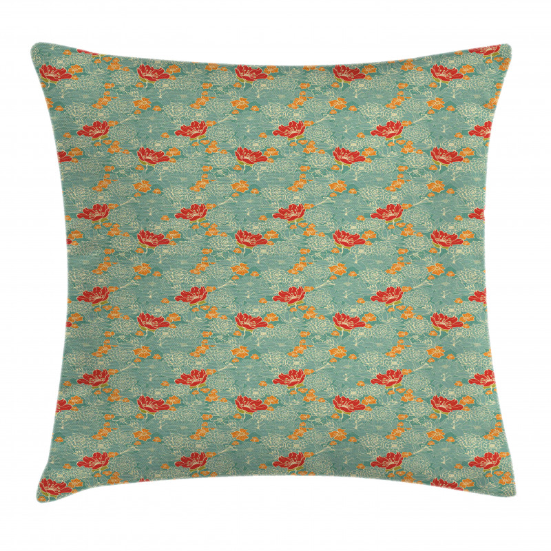 Silhouettes of Petals Pillow Cover