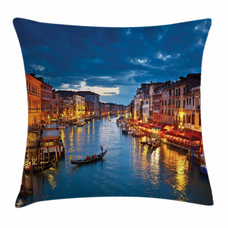 View on Grand Canal Rialto Pillow Cover