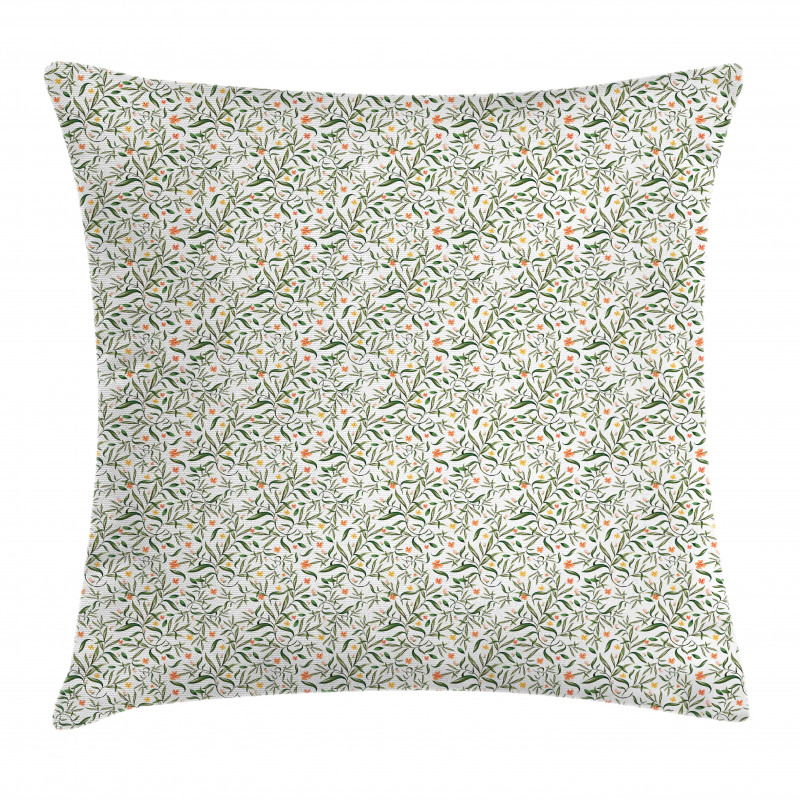 Watercolor Spring Garden Pillow Cover