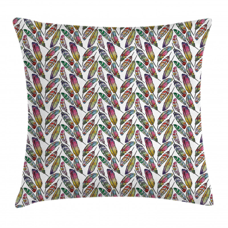 Abstract Bohemian Feathers Pillow Cover
