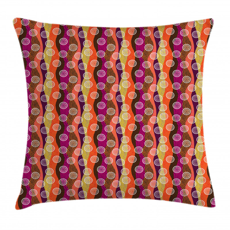 Colorful Circles and Dots Pillow Cover