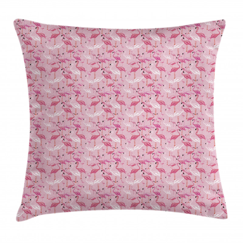 Animals in Pinkish Tones Pillow Cover