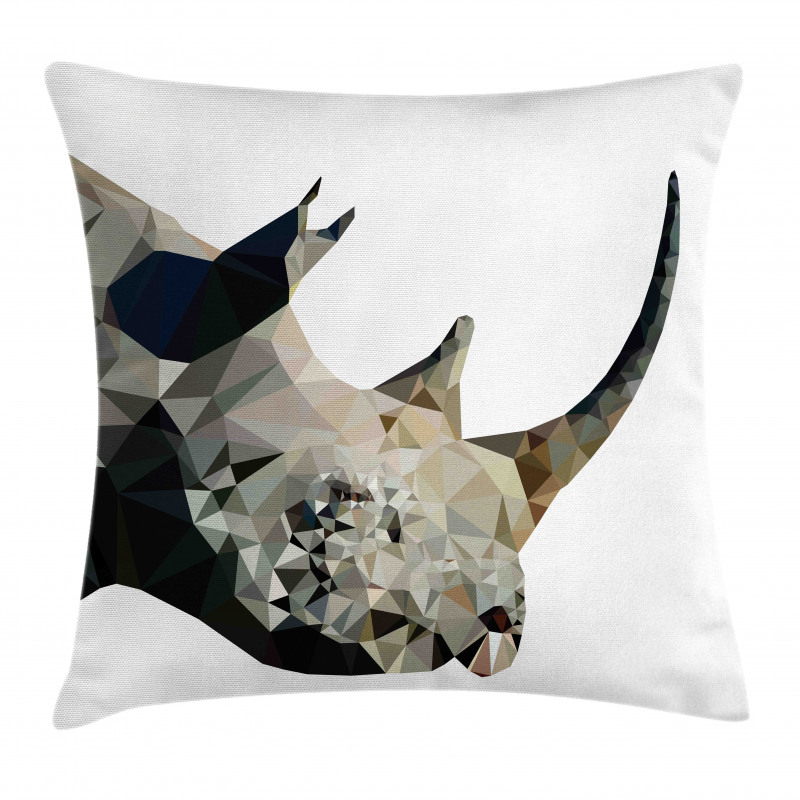 Polygonal Savannah Wildlife Pillow Cover
