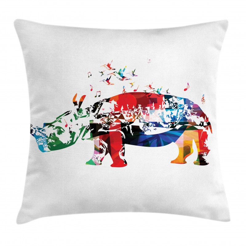 Musical Notes Animal Pillow Cover