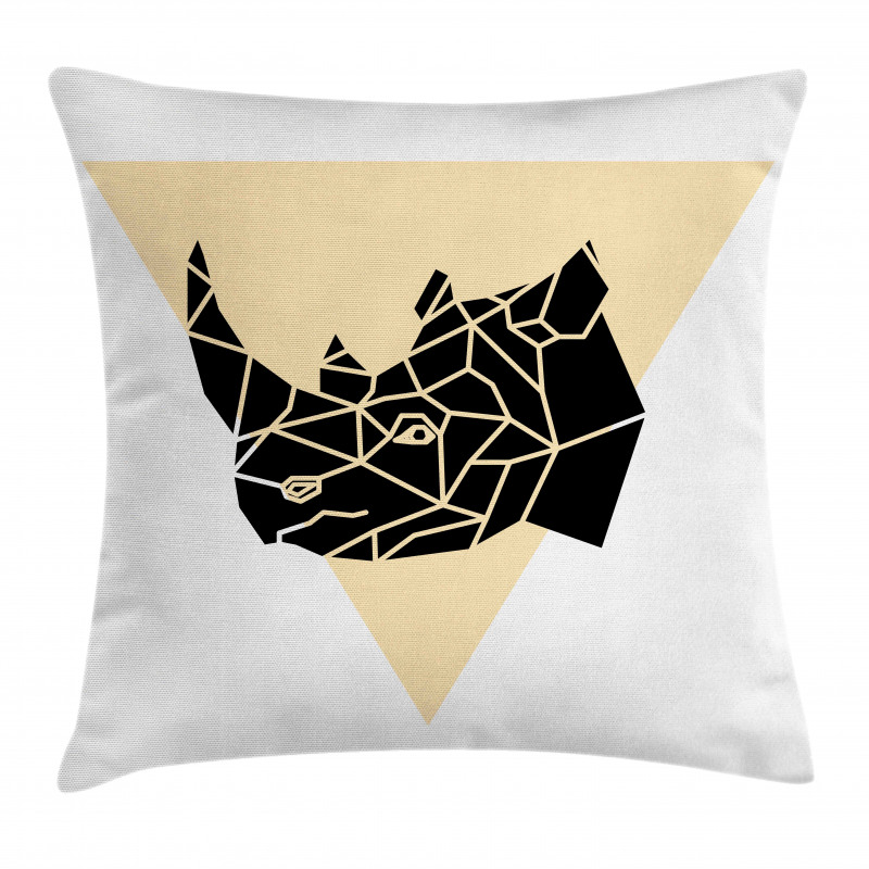 Angular Animal Design Graphic Pillow Cover