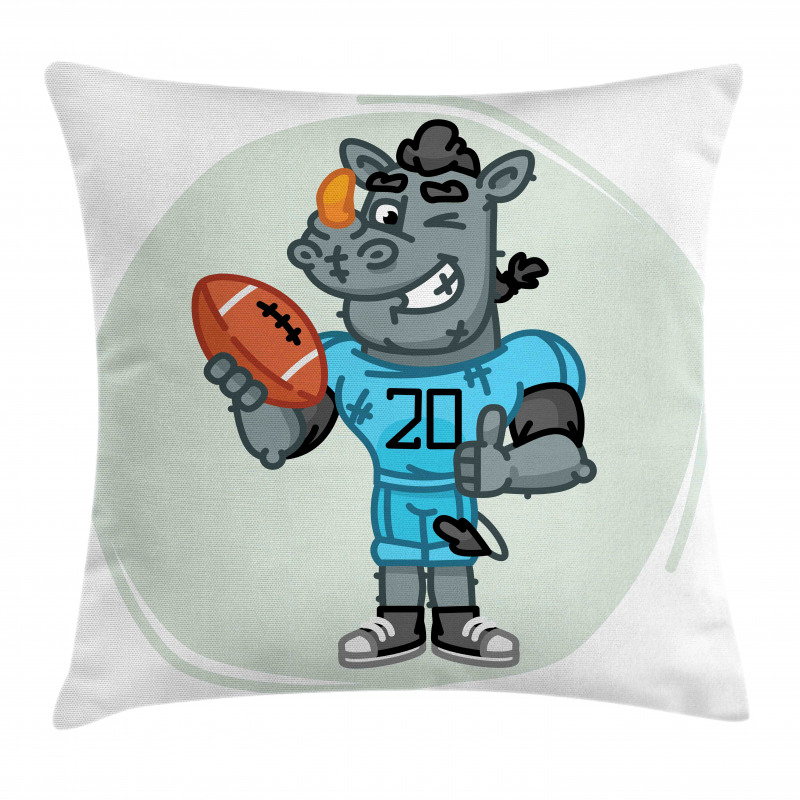 Animal with Jersey and Ball Pillow Cover